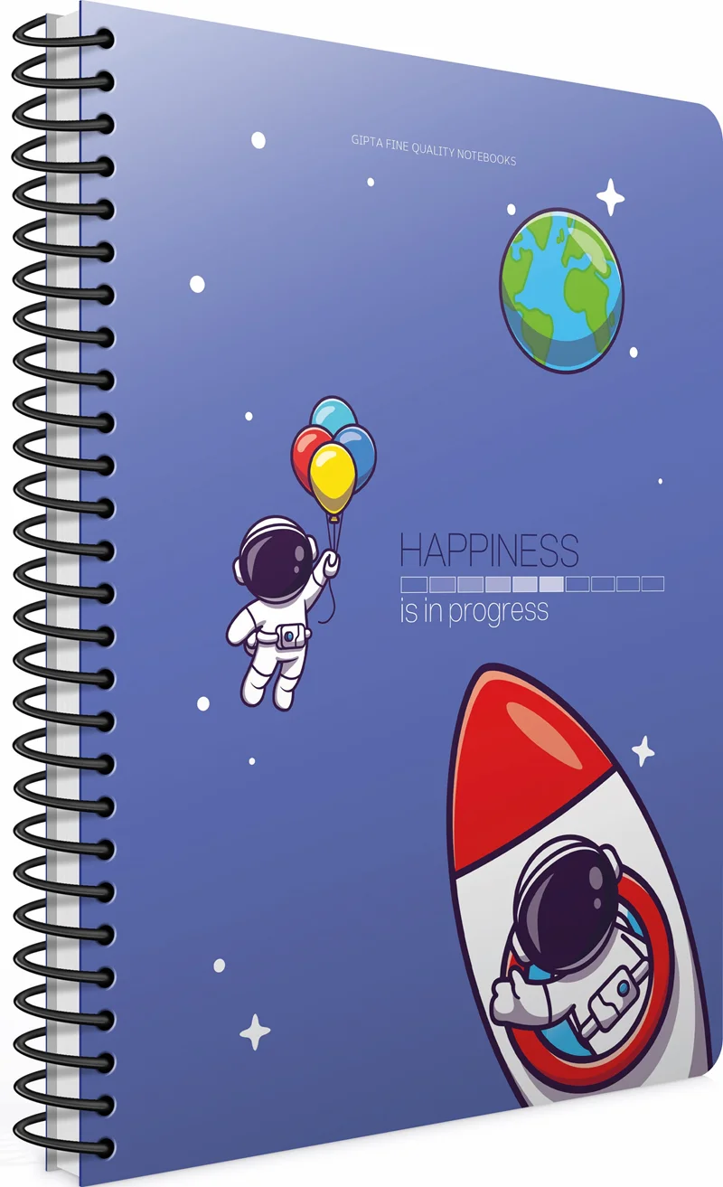 GIPTA DEFTER HAPPINESS A5 SPİRALLİ KARTON KAPAK 80 YP. ÇİZGİLİ 6171