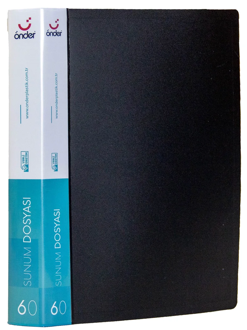 ÖNDER SUNUM DOSYASI PP A4 60 LI SİYAH 1060-3