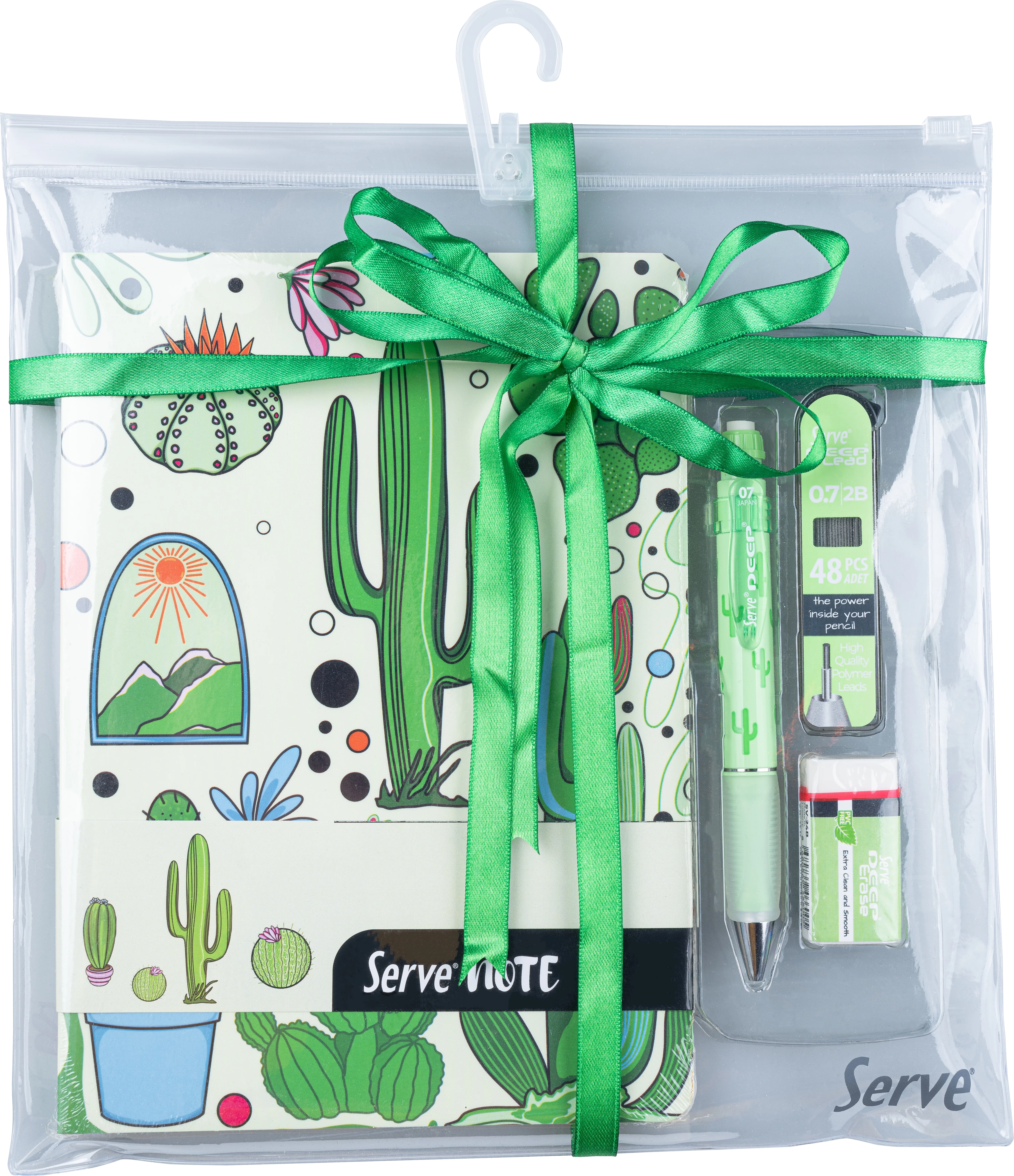 SERVE DEFTER SETİ DESENLİ ELMA YEŞİLİ SV-NTSETDEY