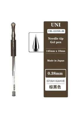 UNİ-BALL UM-151ND KAHVE/SİYAH SİGNO NEEDLE 0.38 KALEM