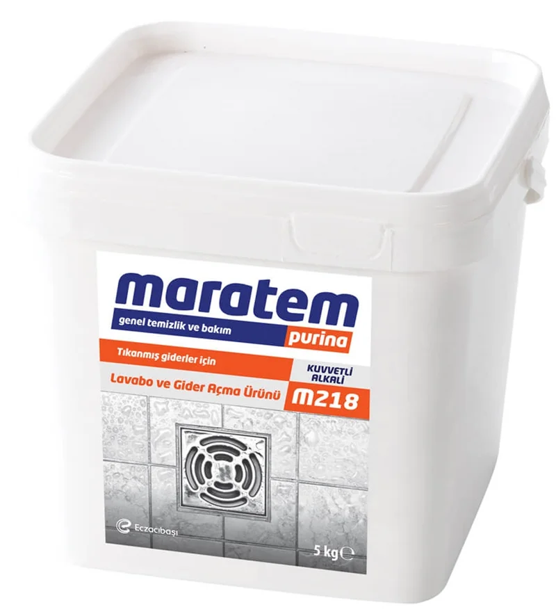 MARATEM M218 LAVABO&GİDER AÇMA ÜRÜNÜ TOZ 5 KG 9225453