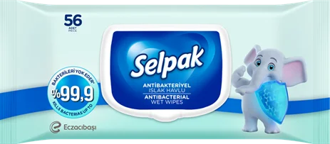 SELPAK ISLAK HAVLU ANTİBAKTERİYEL 56 LI (KOLİ=56 LI x 12 PK) 7904143