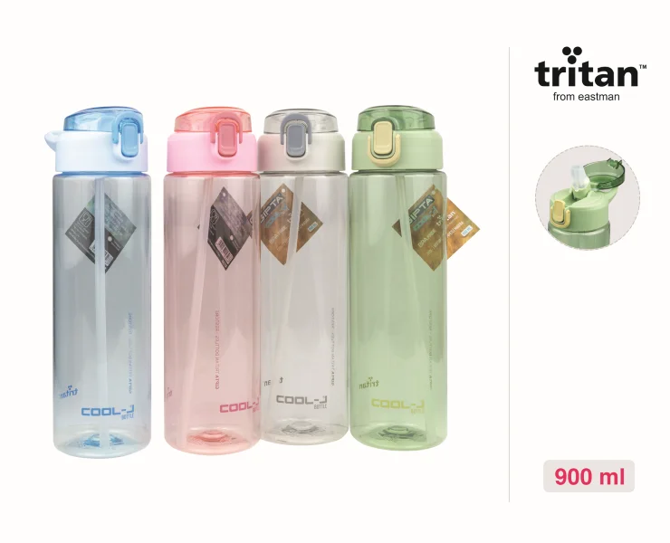 GIPTA MATARA 900 ML TRITAN PİPETLİ 4 RENK MIX K758600