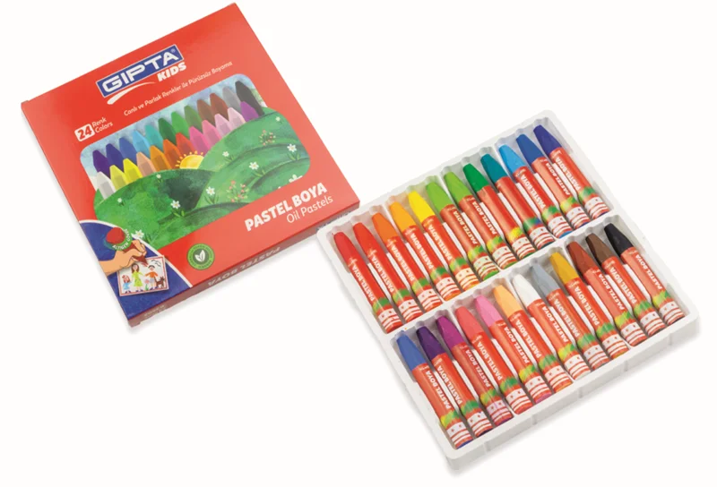 GIPTA PASTEL BOYA 24 RENK KÖŞELİ K360200