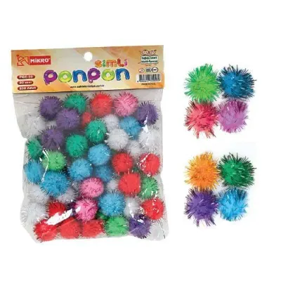 MİKRO PONPON SİMLİ 20 MM 100 LÜ PGC20