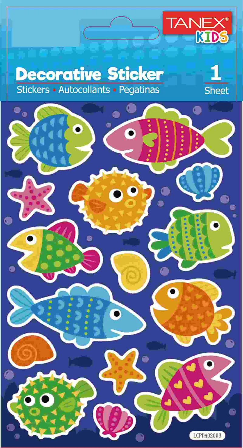 TANEX STICKER BALIK SERİSİ 5 ADET TNX-25168