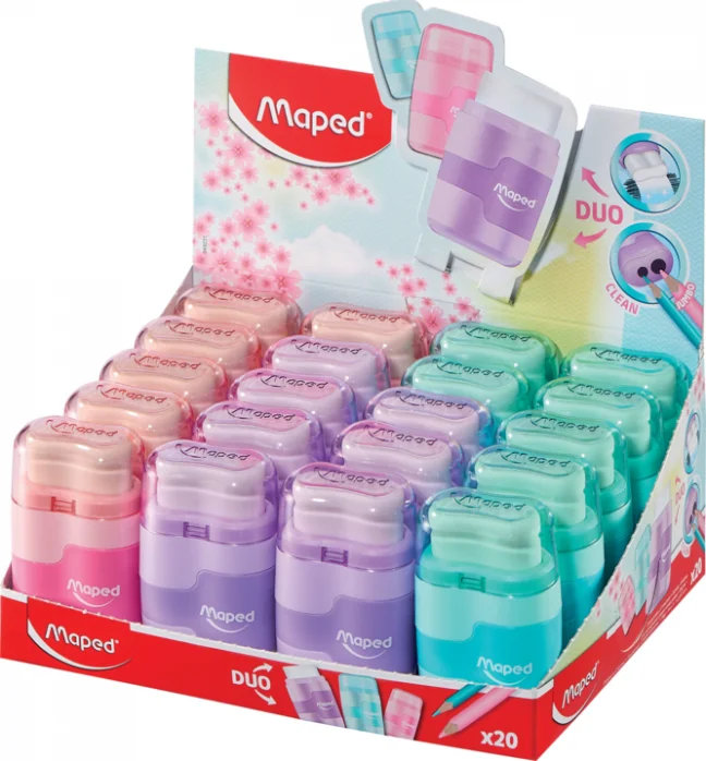 MAPED KALEMTIRAŞ MİNİ CUTE TEK DELİKLİ SİLGİLİ DISPLAY 49231