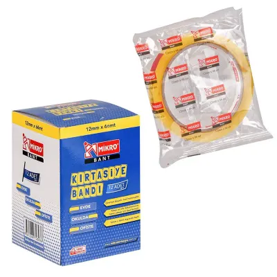 MİKRO BANT 12 MM x 66M 12 Lİ KUTU 12-66TM