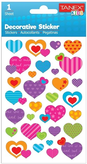 TANEX STICKER KALP SERİSİ 6 ADET TNX-25010