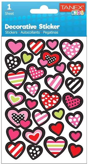 TANEX STICKER KALP SERİSİ 6 ADET TNX-25009