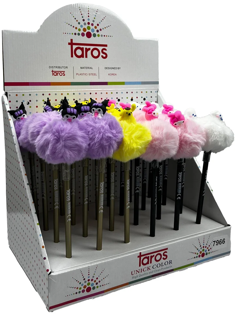 UNICK COLOR KURŞUN KALEM PONPON BEYAZ TAVŞAN TEPELİ 24 LÜ 7966