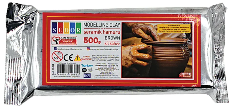 SÜDOR KİL SERAMIK 500 GR KAHVE KİL262