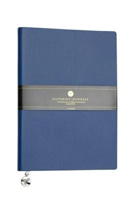 VJ A5 120 SYF.ÇİZGİLİ KETEN SERT KPK.IVORY DEFTER LACİVERT 126-2804