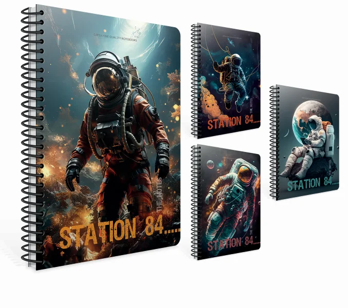 GIPTA DEFTER STATION A4 SPİRALLİ KARTON KAPAK 80 YP. KARELİ 7180