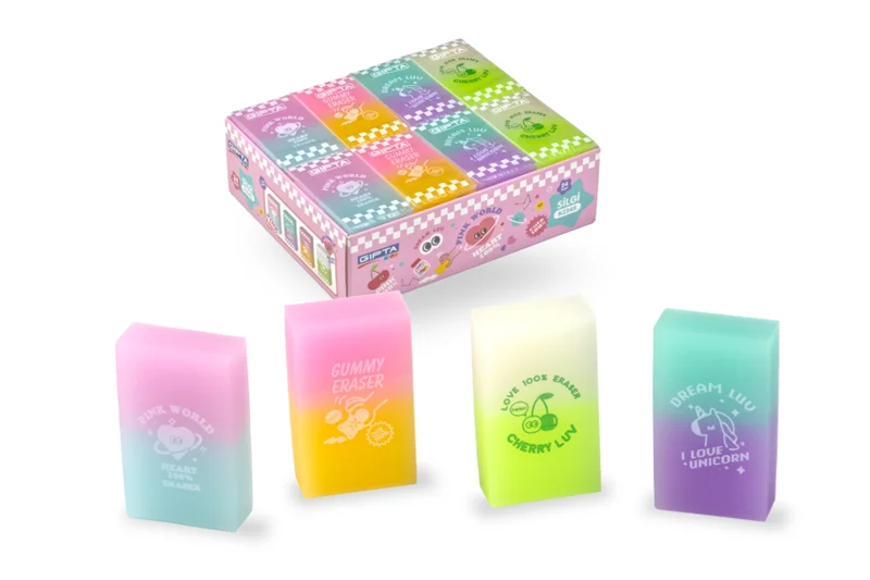 GIPTA SİLGİ PINK WORD TRANSPARENT 24 LÜ K234500