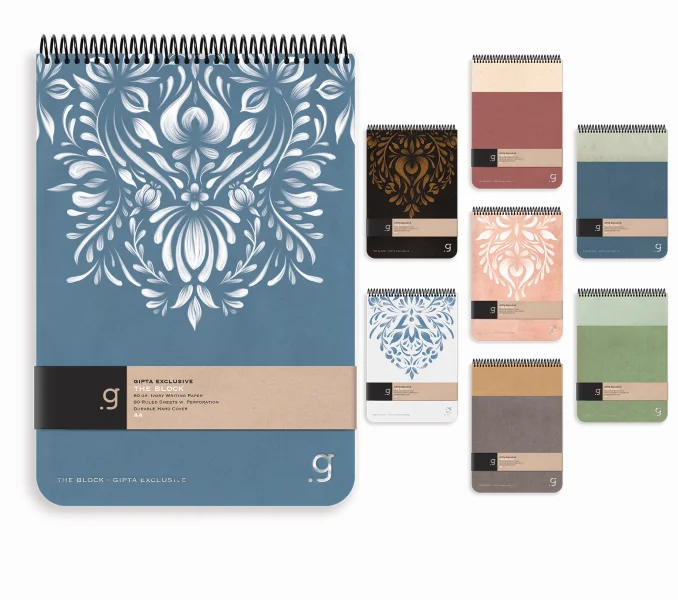 GIPTA DEFTER THE BLOCK 17x24 SPİRALLİ SERT KAPAK 80 YP. KARELİ 7004
