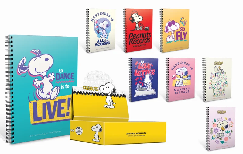GIPTA DEFTER SNOOPY A6 SPİRALLİ KARTON KAPAK 80 YP. ÇİZGİLİ 7316