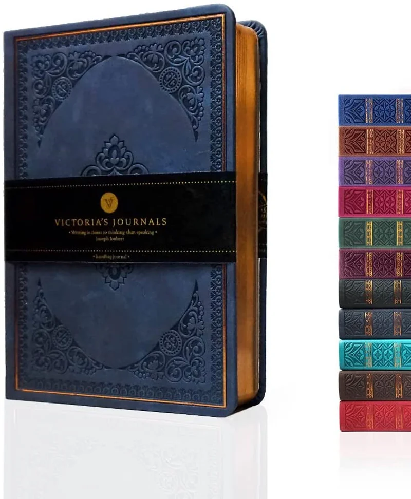 VJ DEFTER VINTAGE OLD BOOK 12x17 Cm. 80 Gr. 128 YP. ÇİZGİLİ LACİVERT 1185