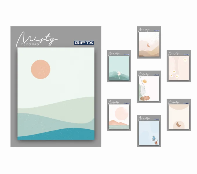 GIPTA DEFTER MISTY PAD PLANNER 12x16 KARTON KAPAK 80 YP. DÜZ 7252