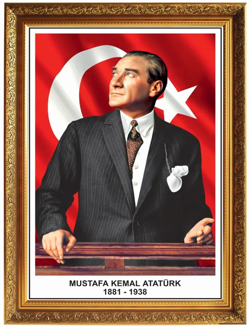 PANDA EĞİTİM ATATÜRK KÖŞESİ YALDIZLI ÇERÇEVELİ ATATÜRK 60x80 PAN 640