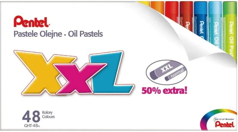 PENTEL PASTEL BOYA XXL YAĞLI GHT-48PL 48 RENK Y GHT-48PL