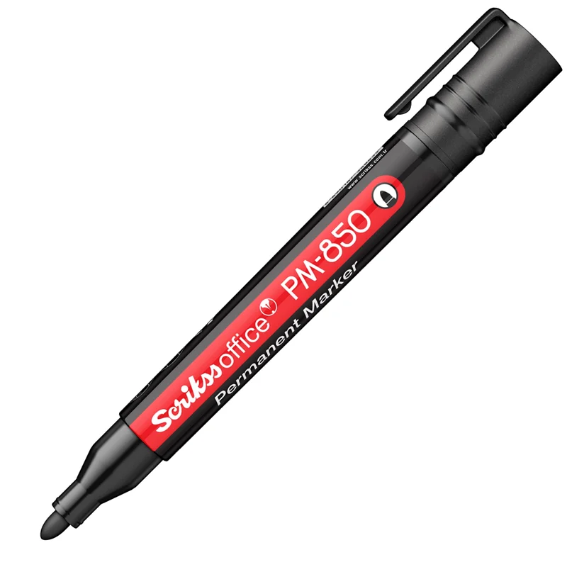 SCRIKSS OFFICE PERMANENT MARKÖR PM-850 YUVARLAK UÇ SİYAH 12 Lİ KUTU