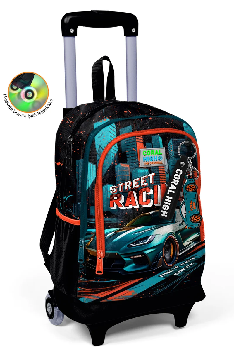 YAYGAN CORAL HIGH ÇEKÇEK SIRT ÇANTA(IŞIKLI TEKERLEK) 23965