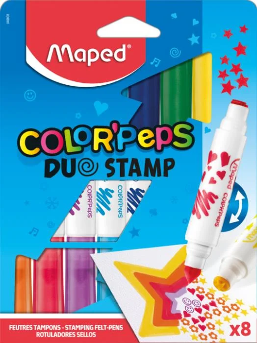 MAPED KEÇELİ KALEM COLOR'PEPS DUO STAMP JUMBO 8 Lİ 846808