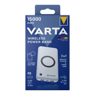 VARTA POWERBANK KABLOSUZ 15000'LİK