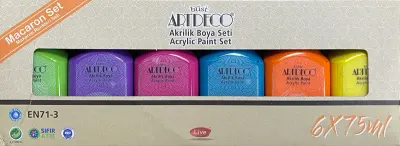 ARTDECO AKRİLİK BOYA SETİ 6x75 ML MAKARON RENKLER Y-070I-AS7