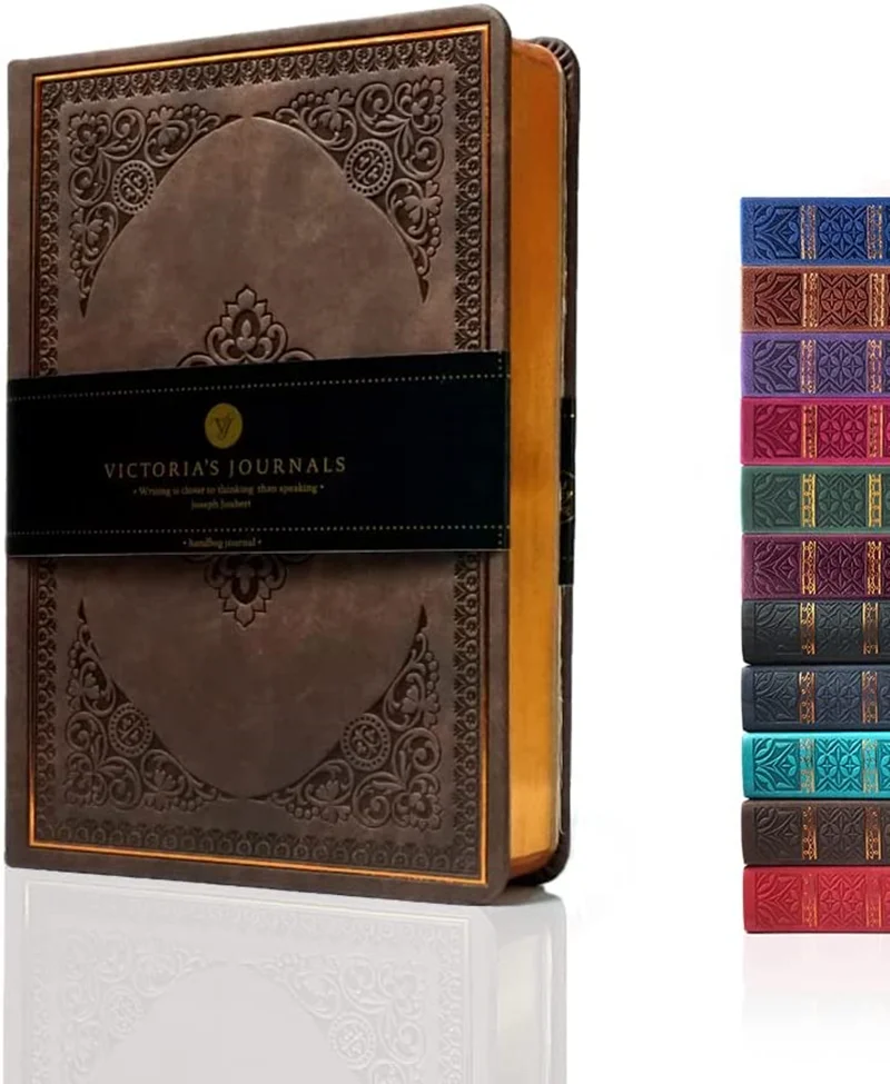 VJ DEFTER VINTAGE OLD BOOK 12x17 Cm. 80 Gr. 128 YP. ÇİZGİLİ KAHVERENGİ 1186