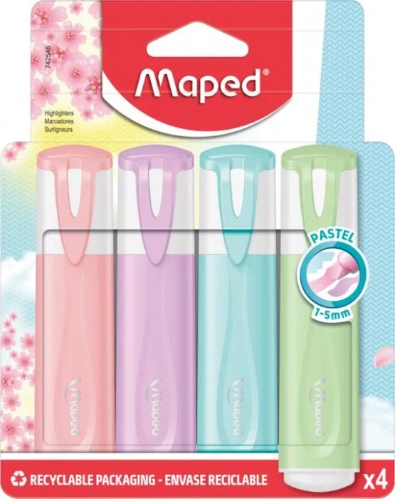 MAPED FOSFORLU KALEM KLASİK PASTEL 4 LÜ 742546