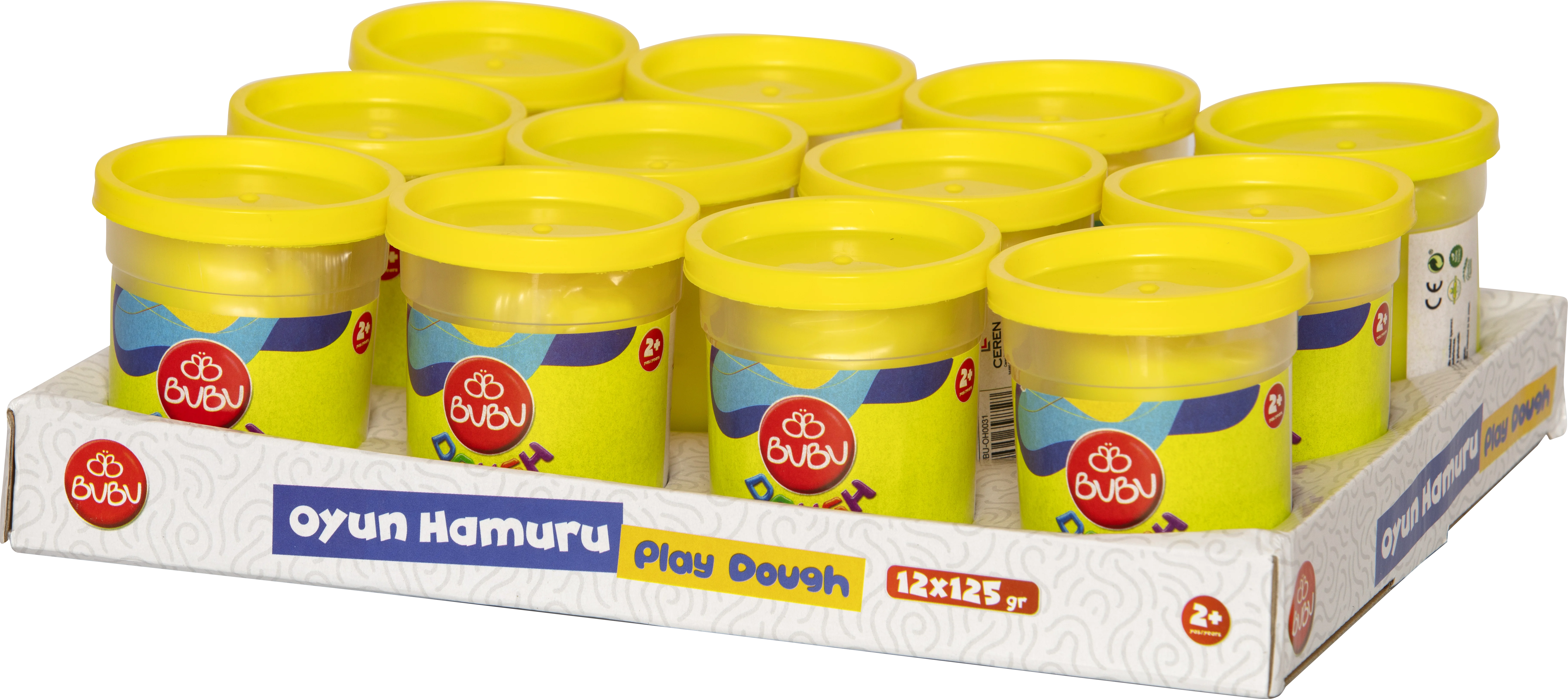 PASİF BU-BU OYUN HAMURU TEK RENK SARI 125 GR BUBU-OH0031