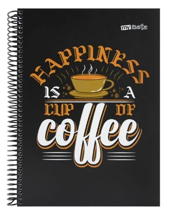 MYNOTE DEFTER COFFEE SERT KAPAK SPİRALLİ 18.5x25.5 100 YP DÜZ COFFEE-100-D