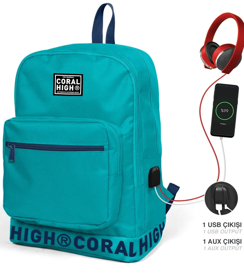 YAYGAN CORAL HIGH SIRT ÇANTA(USB+AUX SOKETLİ) 24110