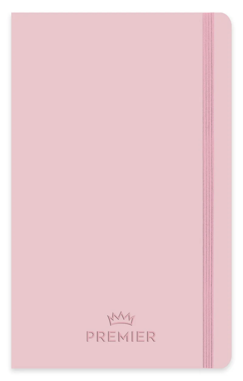 KESKİN DEFTER PREMİER PEMBE 13x21 CİLTLİ 96 YP. KARELİ 410633-99