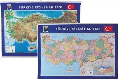 PANDA HARİTA TÜRKİYE SİYASİ + FİZİKİ ÇITALI 70x100 PAN 403