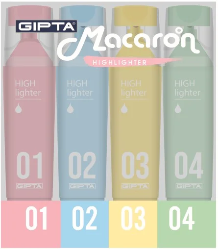 GIPTA FOSFORLU KALEM MACARON PASTEL 4 LÜ SET F156700