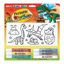 AMOS CAM BOYAMA SETİ PEELABLE STICKER 10.5 ML 6 TÜP PS10B6-D3