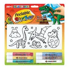 AMOS CAM BOYAMA SETİ PEELABLE STICKER 10.5 ML 6 TÜP PS10B6-D3