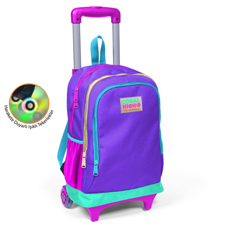 YAYGAN CORAL HIGH ÇEKÇEK SIRT ÇANTA(IŞIKLI TEKERLEK) 23934
