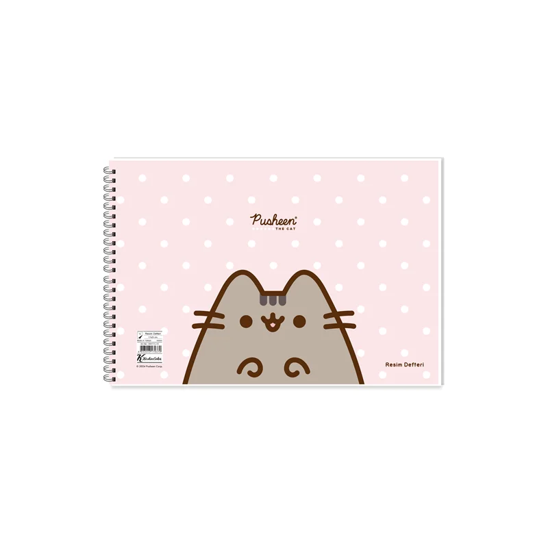 KESKİN RESİM DEFTERİ PUSHEEN 17x25 SPİRALLİ 15 YP 300115-10