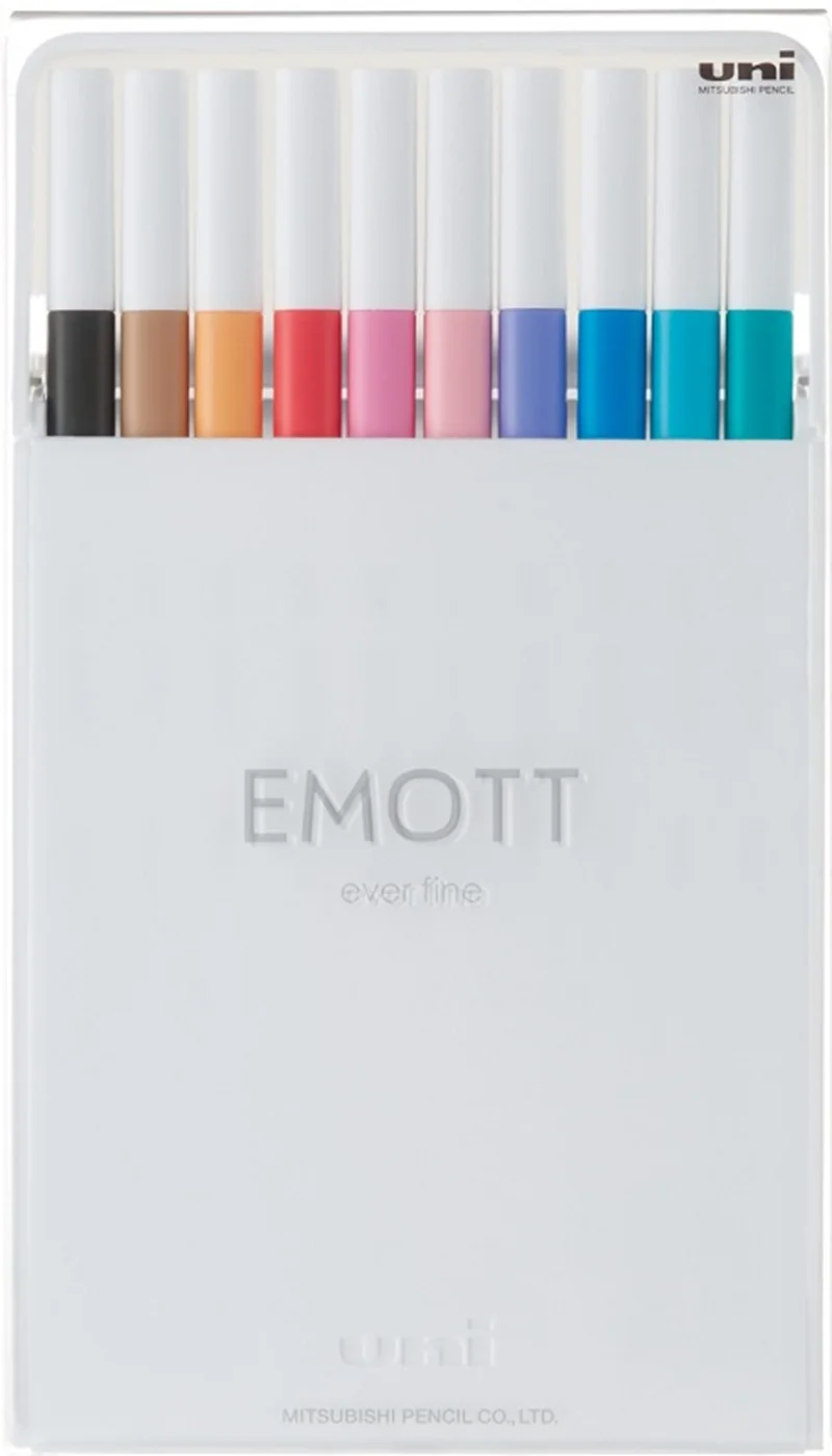 UNİ FINELINER KALEM EMOTT SET PEM-SY/10C.02 0.4 PASTEL RENKLER 10 LU