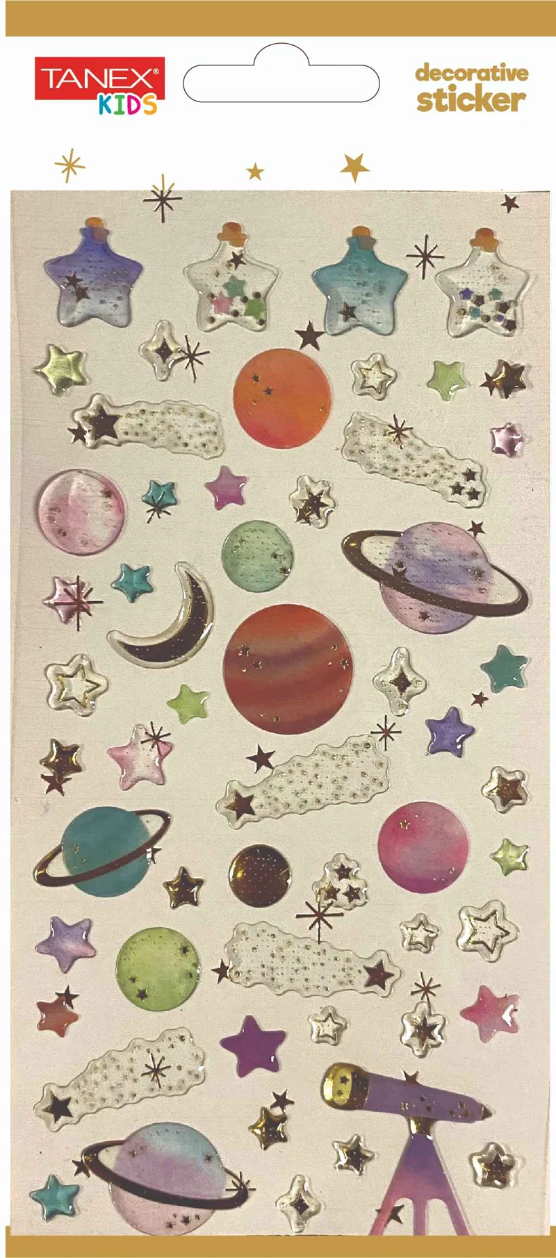 TANEX ETİKET DECORATİVE STICKER-7 PUFFY 5 ADET TNX-5006