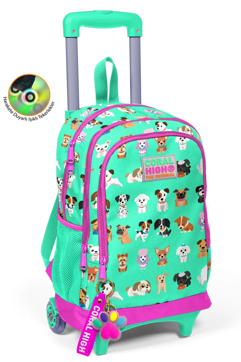 YAYGAN CORAL HIGH ÇEKÇEK SIRT ÇANTA(IŞIKLI TEKERLEK) 23362