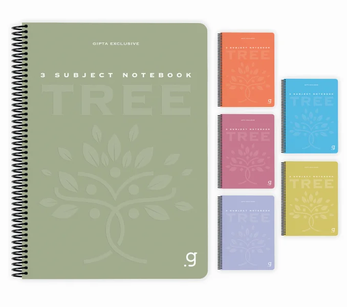 GIPTA DEFTER TREE A4 SPİRALLİ SEPERATÖRLÜ PP KAPAK 120 YP. KARELİ 6950