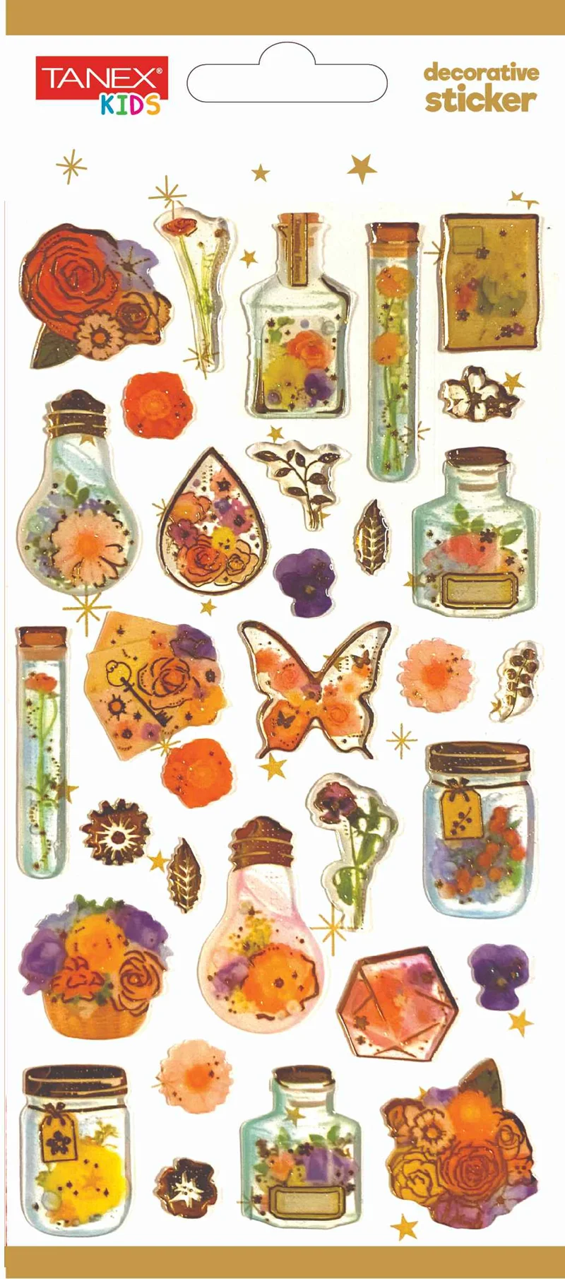 TANEX ETİKET DECORATİVE STICKER-24 PUFFY 5 ADET TNX-5023