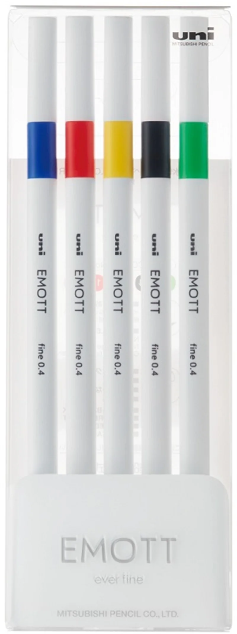UNİ FINELINER KALEM EMOTT SET PEM-SY/5C.01 0.4 CANLI RENKLER 5 Lİ