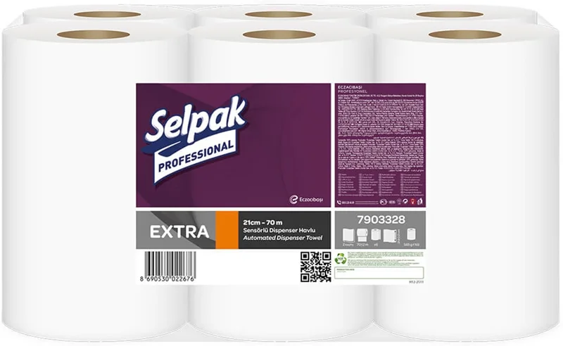 SELPAK SENSÖRLÜ HAVLU EXTRA 21 CM 70 MT 6 LI KOLİ 3.18 KG 7903328