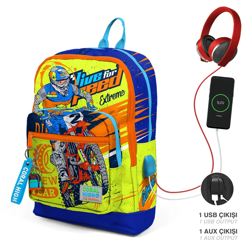 YAYGAN ÇANTA SIRT CORAL HIGH SPORT USB+AUX SOKETLİ 23842